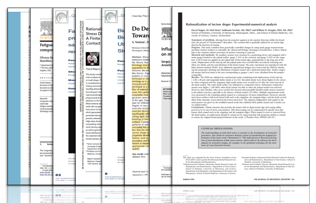 Screenshots of the PDF articles
